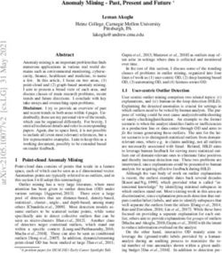 Anomaly Mining - Past, Present and Future