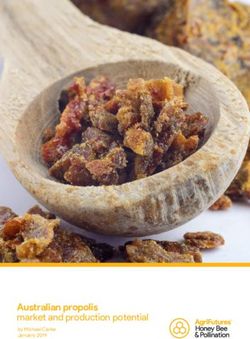 Australian propolis market and production potential by Michael Clarke January 2019 - AgriFutures Australia