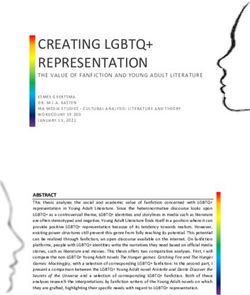 CREATING LGBTQ+ REPRESENTATION - THE VALUE OF FANFICTION AND YOUNG ADULT LITERATURE - Leiden University Student ...