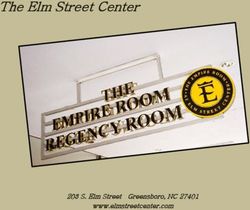 The Elm Street Center - 203 S. Elm Street Greensboro, NC 27401 www.elmstreetcenter.com