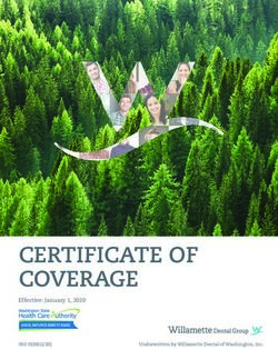 CERTIFICATE OF COVERAGE - Effective: January 1, 2020