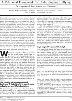 A Relational Framework for Understanding Bullying