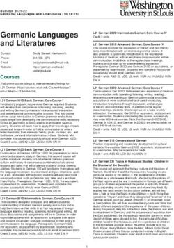 Germanic Languages and Literatures
