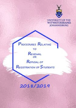 2018/2019 RENEWAL REFUSAL OF - PROCEDURES RELATING REGISTRATION OF STUDENTS - Wits University