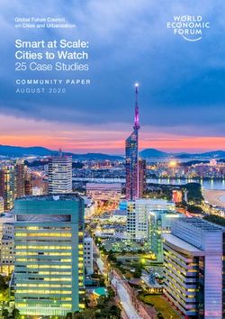 Smart at Scale: Cities to Watch 25 Case Studies - COMMUNITY PAPER AUGUST 2020 Global Future Council on Cities and Urbanization - Weforum