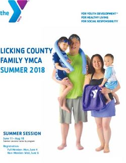 LICKING COUNTY FAMILY YMCA SUMMER 2018 - SUMMER SESSION June 11- Aug 18
