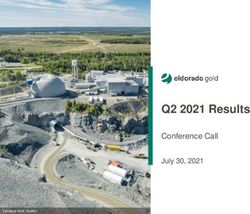 Q2 2021 Results Conference Call July 30, 2021
