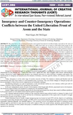 Insurgency and Counter-Insurgency Operations: Conflicts between the United Liberation Front of Asom and the State - IJCRT