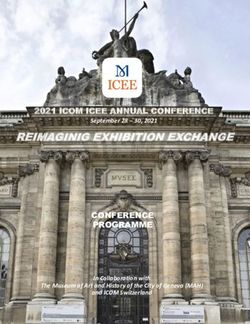 REIMAGINIG EXHIBITION EXCHANGE - 2021 ICOM ICEE ANNUAL CONFERENCE - CONFERENCE PROGRAMME
