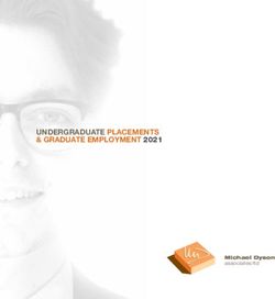 UNDERGRADUATE PLACEMENTS & GRADUATE EMPLOYMENT 2021 - Michael Dyson associates ltd