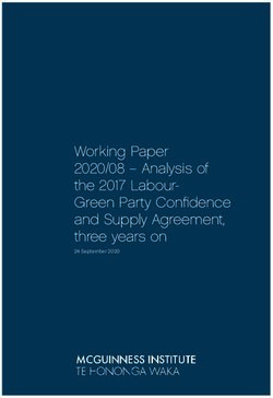 Working Paper 2020/08 - Analysis of the 2017 Labour-Green Party Confidence and Supply Agreement, three years on - 24 September 2020