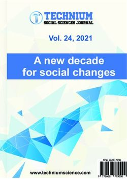 A new decade for social changes - Vol. 24, 2021 - www.techniumscience.com