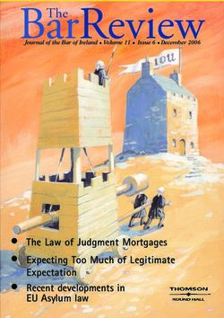 BarReview - The Law of Judgment Mortgages Expecting Too Much of Legitimate Expectation Recent developments in EU Asylum law - Law Library