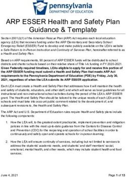 ARP ESSER Health and Safety Plan Guidance & Template