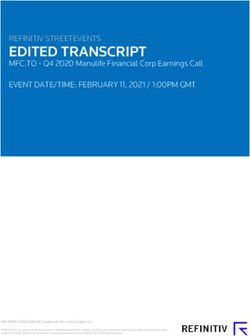 EDITED TRANSCRIPT REFINITIV STREETEVENTS - Manulife