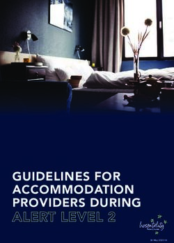 ALERT LEVEL 2 GUIDELINES FOR ACCOMMODATION PROVIDERS DURING - 26 May 2020 V4 - BYATA
