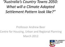 "Australia's Country Towns 2050: What will a Climate Adapted Settlement Pattern look like?" - Professor Andrew Beer Centre for Housing, Urban and ...