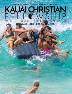2731 ALA KINOIKI KOLOA, HI 96756 - ISSUE 7 SUMMER 2020 | KAUAICHRISTIAN.ORG - Kauai Christian ...