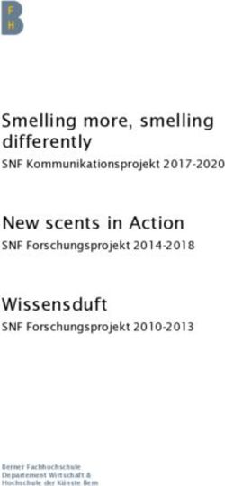 Smelling more, smelling differently - SNF Kommunikationsprojekt 2017-2020 - Scent Culture