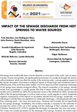 IMPACT OF THE SEWAGE DISCHARGE FROM HOT SPRINGS TO WATER SOURCES