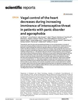 Vagal control of the heart decreases during increasing imminence of interoceptive threat in patients with panic disorder and agoraphobia - Nature