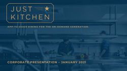 CORPORATE PRESENTATION - JANUARY 2021 - APP-TO-DOOR DINING FOR THE ON-DEMAND GENERATION - Investors | Just ...