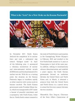 What is the "Axis" for a New Order on the Korean Peninsula?
