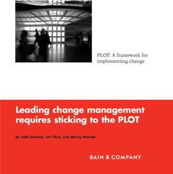 Leading change management requires sticking to the PLOT - PLOT: A framework for implementing change