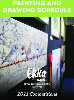 Painting and Drawing Schedule - 2021 Competitions - Ekka