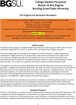 College Student Personnel Master of Arts Degree Bowling Green State University - Bowling Green ...