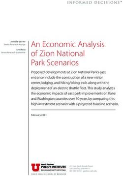 An Economic Analysis of Zion National Park Scenarios