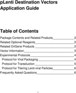PLENTI DESTINATION VECTORS APPLICATION GUIDE - ORIGENE