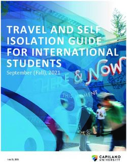 September (Fall), 2021 - TRAVEL AND SELF ISOLATION GUIDE FOR INTERNATIONAL - July 21, 2021