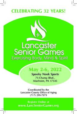 CELEBRATING 32 YEARS! - May 2-6, 2022 Spooky Nook Sports - Lancaster Senior Games