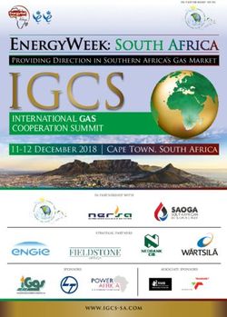 INTERNATIONAL GAS COOPERATION SUMMIT - 11-12 December 2018 Cape Town, South Africa