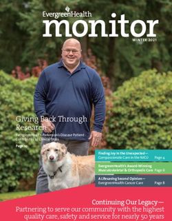 GIVING BACK THROUGH RESEARCH - EVERGREENHEALTH