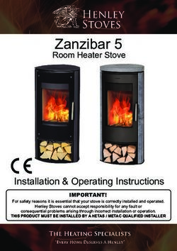 Zanzibar 5 Room Heater Stove - Installation & Operating Instructions - Henley Stoves