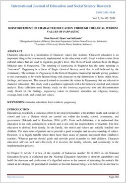 International Journal of Education and Social Science Research - International Journal of Education and Social ...