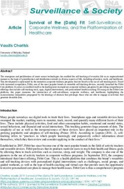 Survival of the (Data) Fit: Self-Surveillance