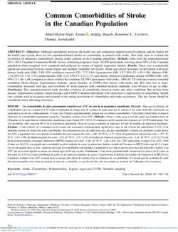Common Comorbidities of Stroke in the Canadian Population