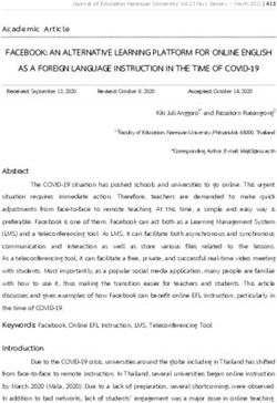 FACEBOOK: AN ALTERNATIVE LEARNING PLATFORM FOR ONLINE ENGLISH AS A FOREIGN LANGUAGE INSTRUCTION IN THE TIME OF COVID-19