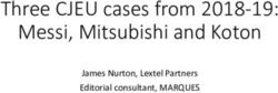Three CJEU cases from 2018-19: Messi, Mitsubishi and Koton - James Nurton, Lextel Partners Editorial consultant, MARQUES - Fordham IP ...