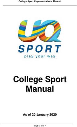 College Sport Manual As of 20 January 2020 - UQ Sport