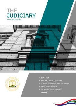 THE JUDICIARY - SONA2021 FAREWELL JUSTICE MTHIYANE JUDICIAL ETHICS FOR ASPIRANT JUDGES LAND COURT MOOTED JSC SHORTLISTED CANDIDATES ...