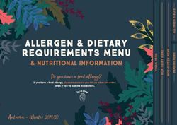 ALLERGEN & DIETARY REQUIREMENTS MENU - Zizzi