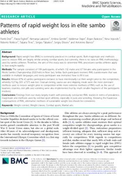 Patterns of rapid weight loss in elite sambo athletes - BMC ...