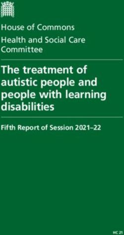 The treatment of autistic people and people with learning disabilities - House of Commons Health and Social Care Committee