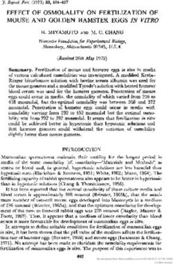EFFECT OF OSMOLALITY ON FERTILIZATION OF MOUSE AND GOLDEN HAMSTER EGGS IN VITRO