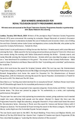 2019 WINNERS ANNOUNCED FOR ROYAL TELEVISION SOCIETY PROGRAMME AWARDS