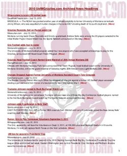 2010 UofMGrizzlies.com Archived News Headlines